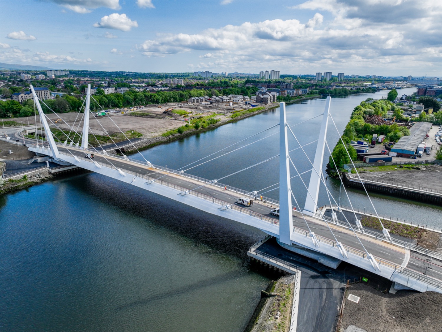 Landmark road bridge across the River Clyde poised to open