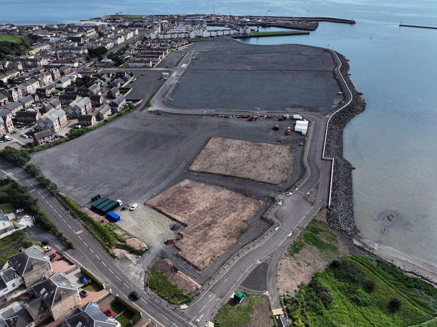 Aerial shot of site