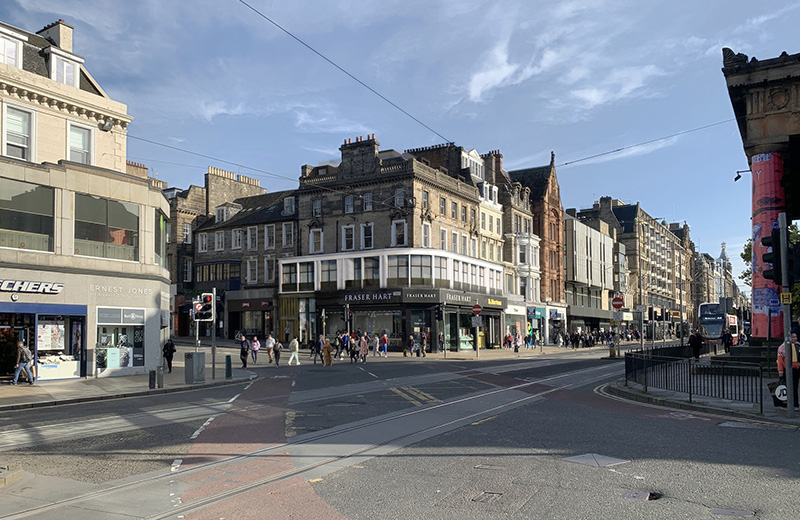 Derelict Princes Street townhouses in Edinburgh