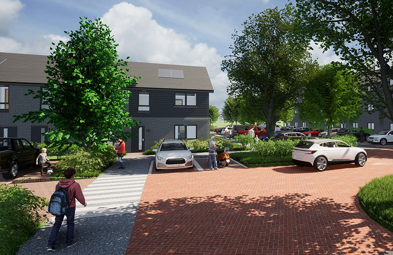 CGI of Elgin Street, Dunfermline
