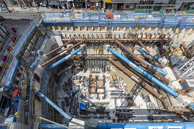Construction site in central London
