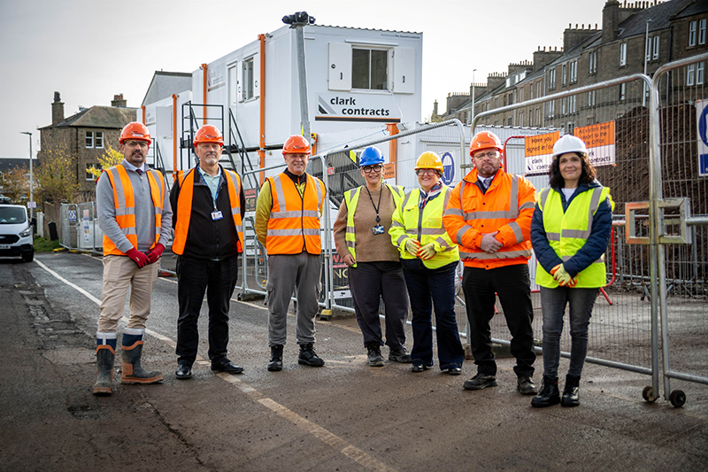 Construction team and councillors mark start of construction at Dundee housing site