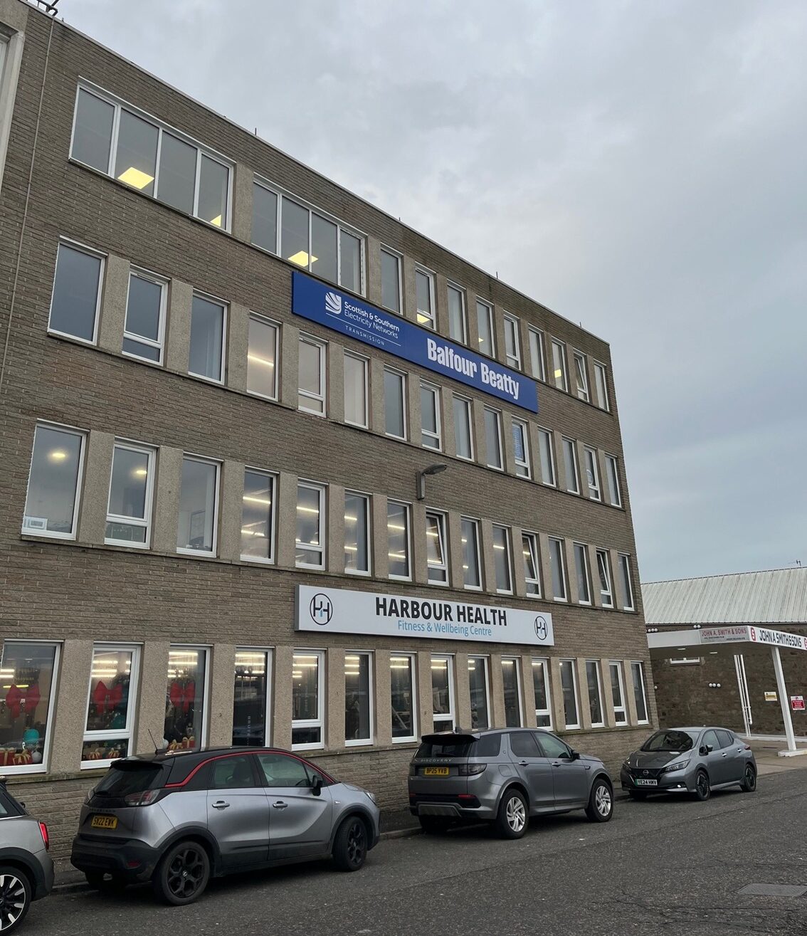 Peterhead office exterior with joint signage